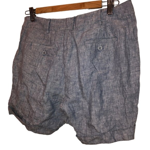 Boden 100% LINEN chambray blue pleat classic MUST HAVES RESORT CRUISE 6 … - Picture 3 of 3